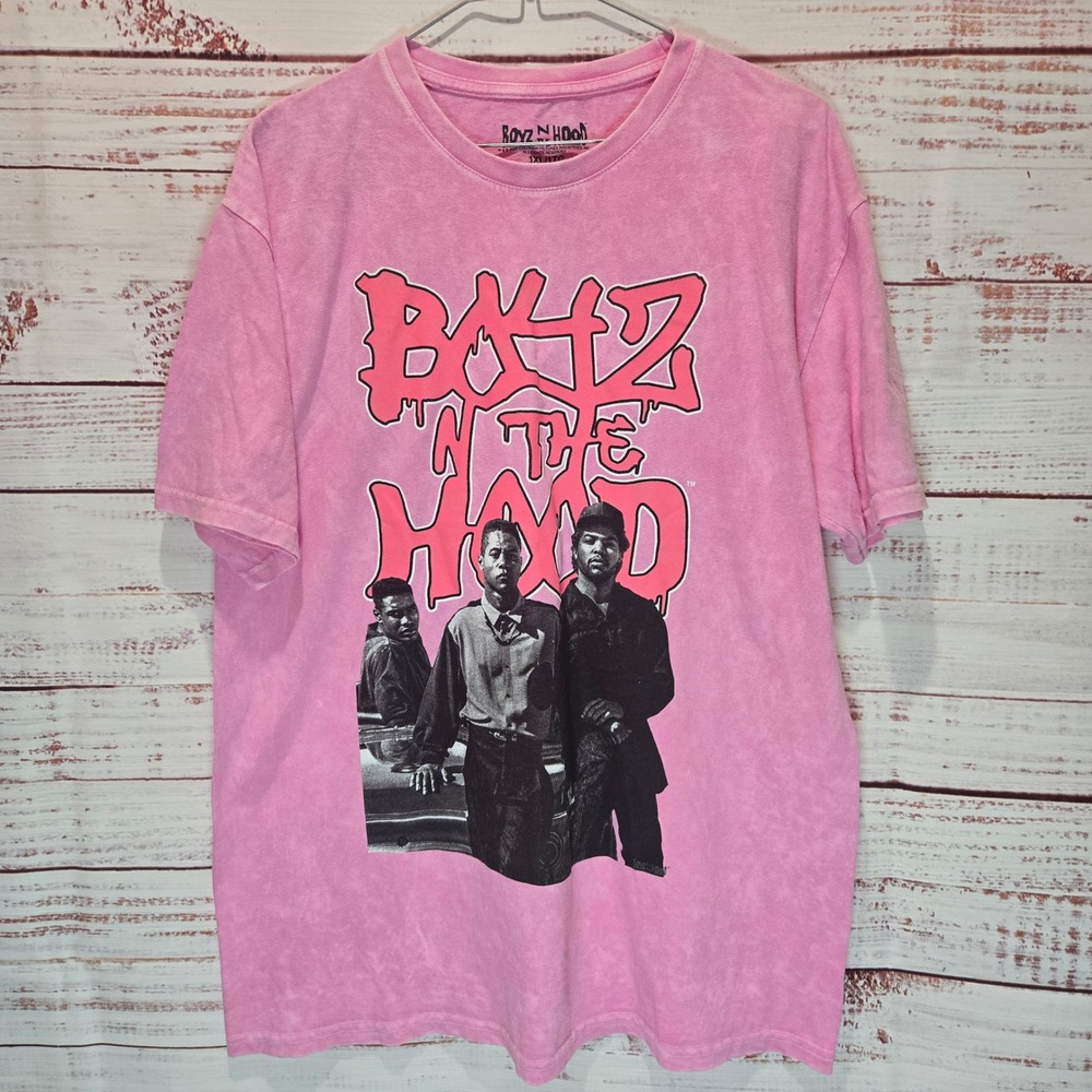 Boyz‎ N The Hood Pink Acid Wash Graphic T-Shirt Plus Size 1XL NWOT